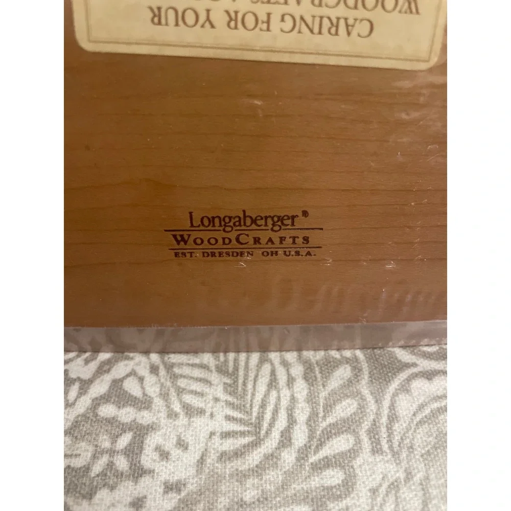 Longaberger WoodCrafts 2004 Father's Day Valet Basket Lid Leather Handle 51013